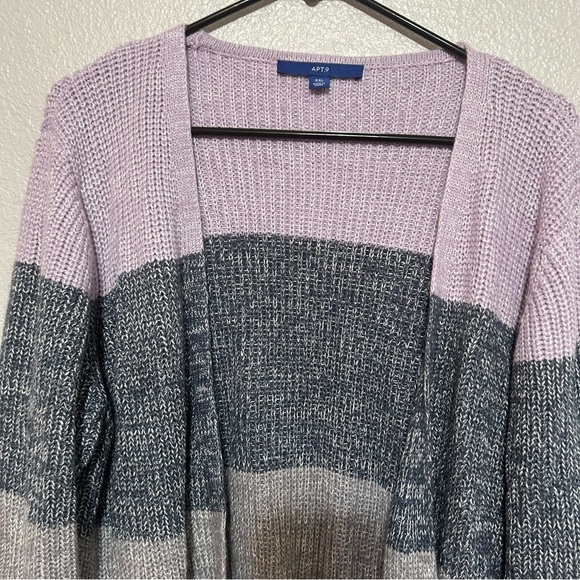 APT. 9 Long Cardigan Duster Pockets Knit - Picture 5 of 8